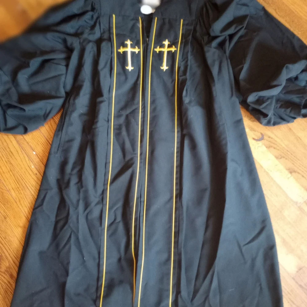 A BLACK &GOLD MURPHY ROBE - Picture 6 of 8